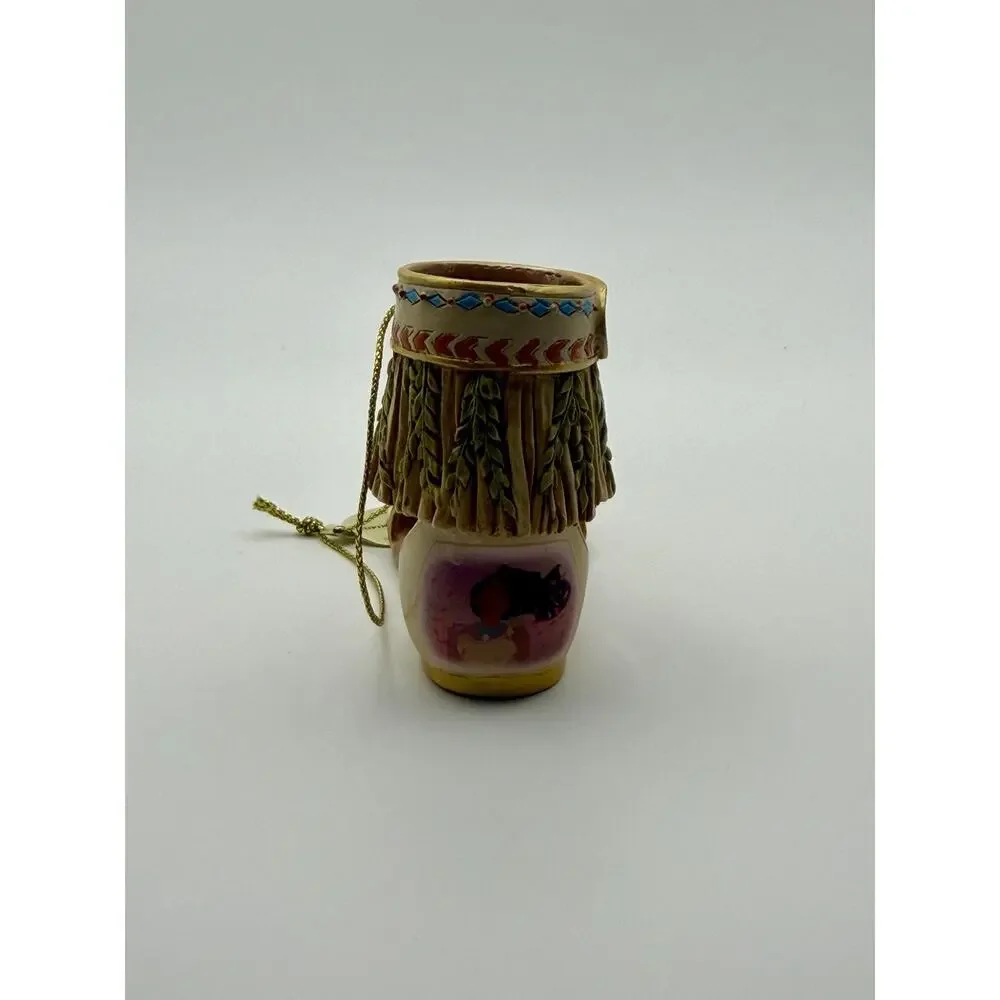 Bradford Exchange Disney Pocahontas Once Upon A Slipper Shoe Ornament WT
